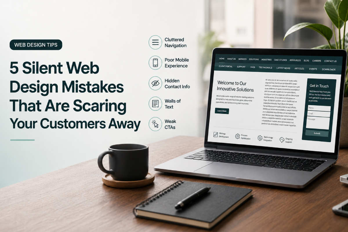 5 Silent Web Design Mistakes That Are Scaring Your Customers Away